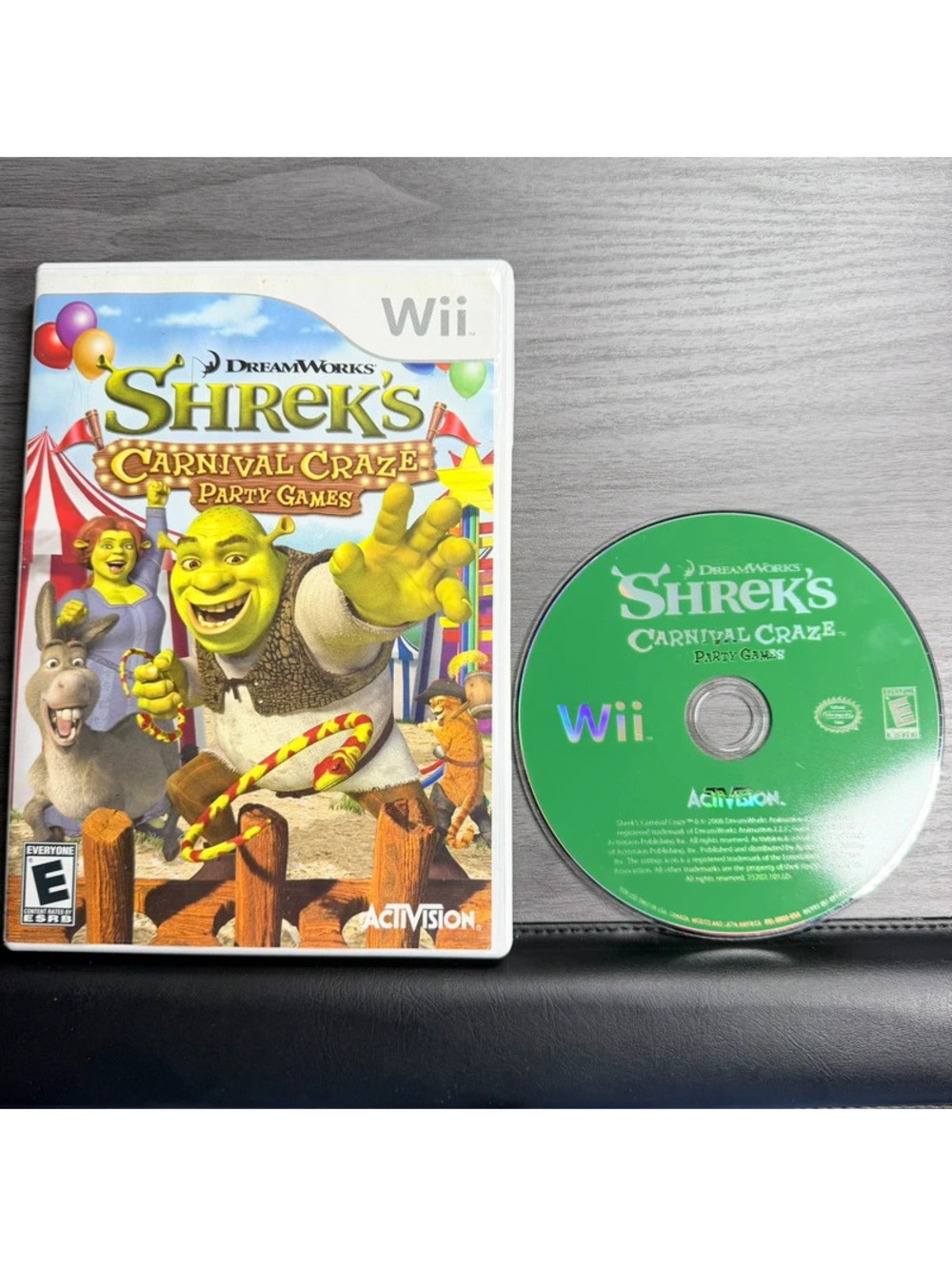 DreamWorks Shrek’s Carnival Craze Party Games Nintendo Wii Disc Case 2008